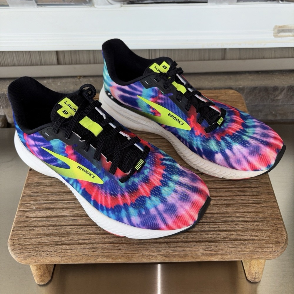 Size 9 -  BROOKS 'Launch 8'  Road Running Shoes - Tie Die Print 1203451B011 - Picture 8 of 12